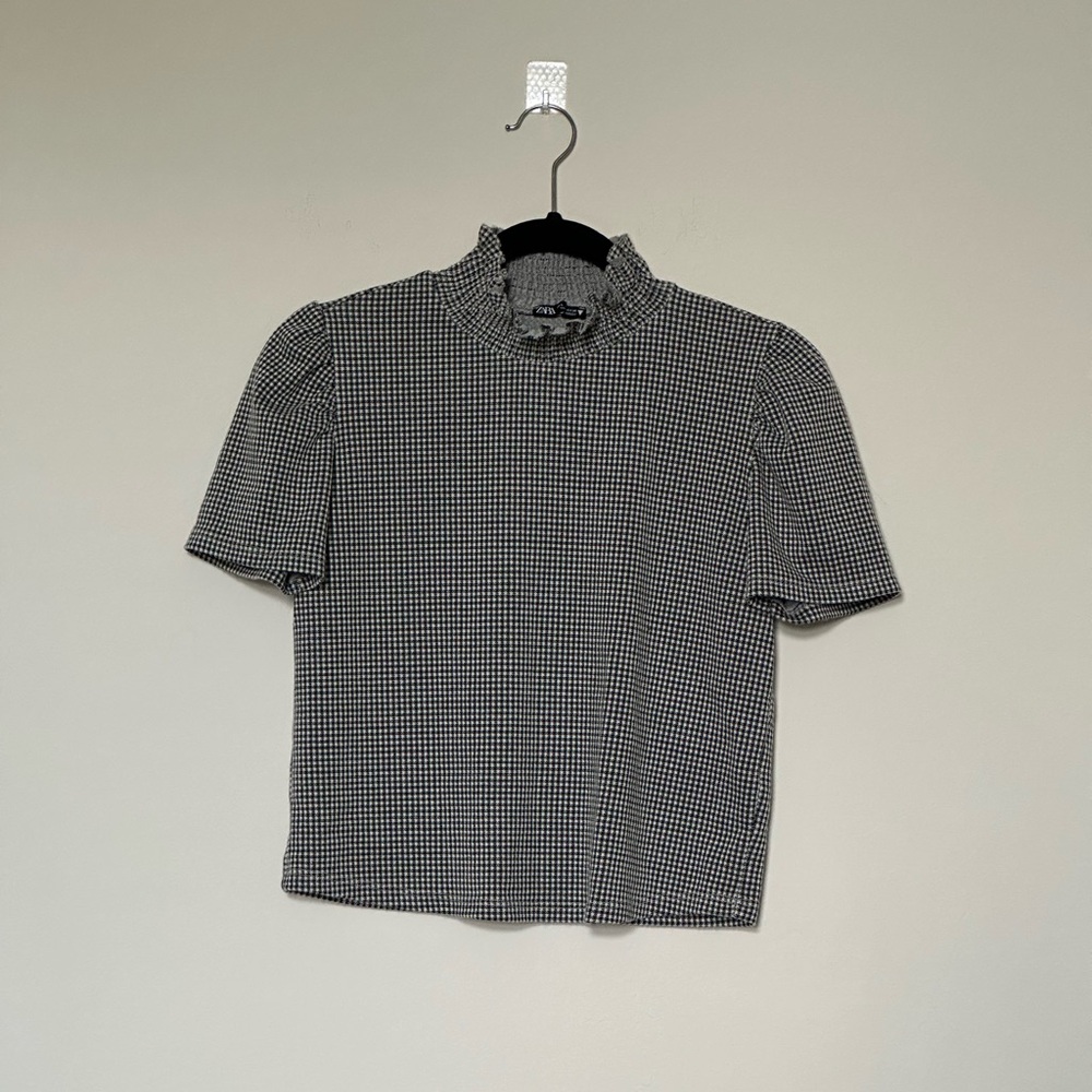 Zara Black‎ and White Checkered Casual Shirt